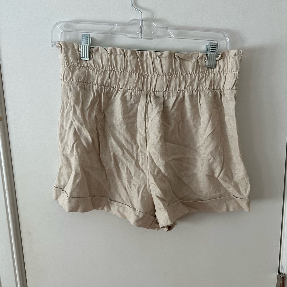 Forever 21, Smocked Linen Blend Shorts